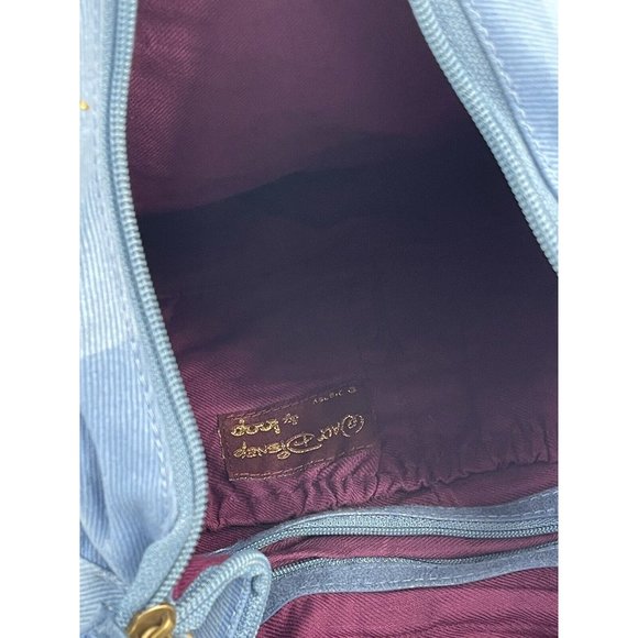 Disney By Loop Tinker Bell Canvas Blue Bag‎ with Shoulder Strap Inside Pockets - Picture 6 of 6